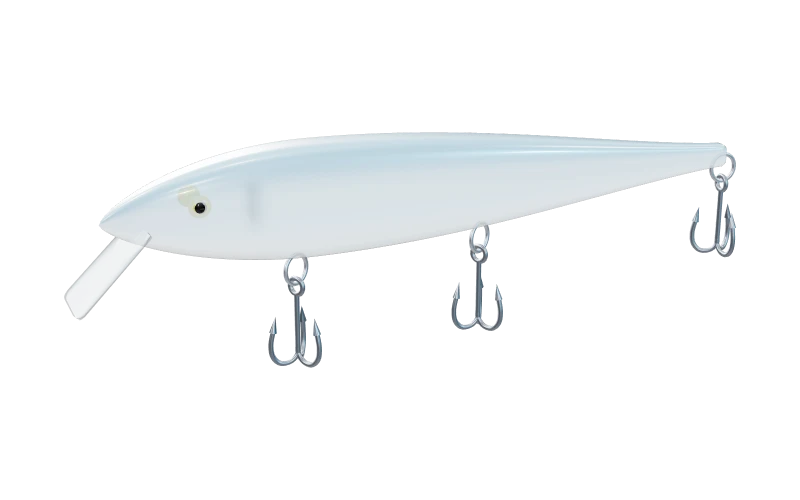 Suspending jerkbait in a translucent ghost minnow finish